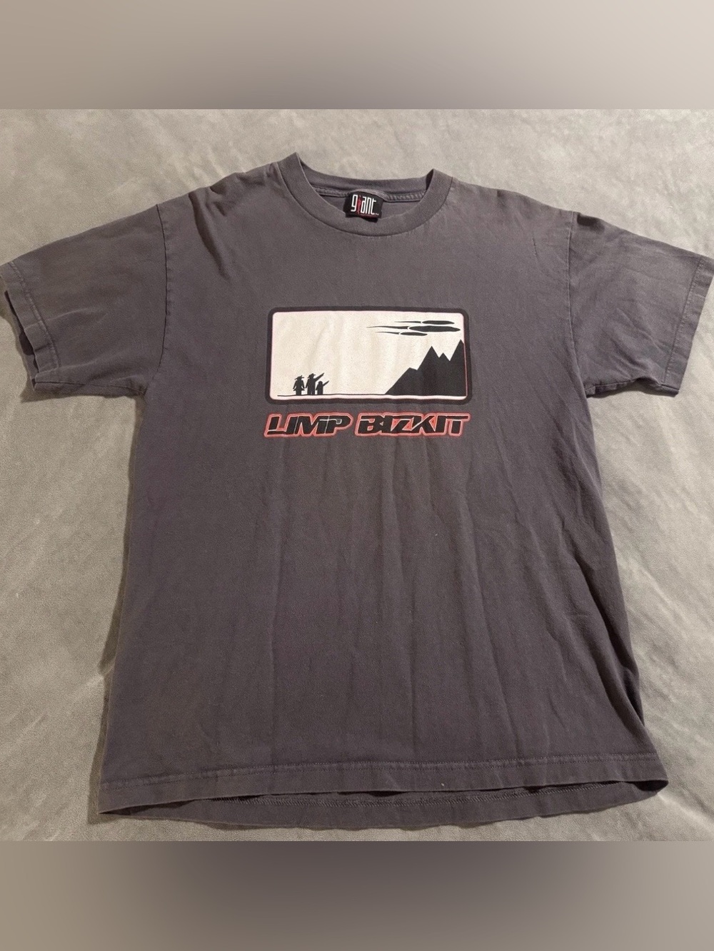 1999 Giant Tag Limp Bizkit UFO VTG T Shirt Mens L Gray Band T Shirt Y2K USA